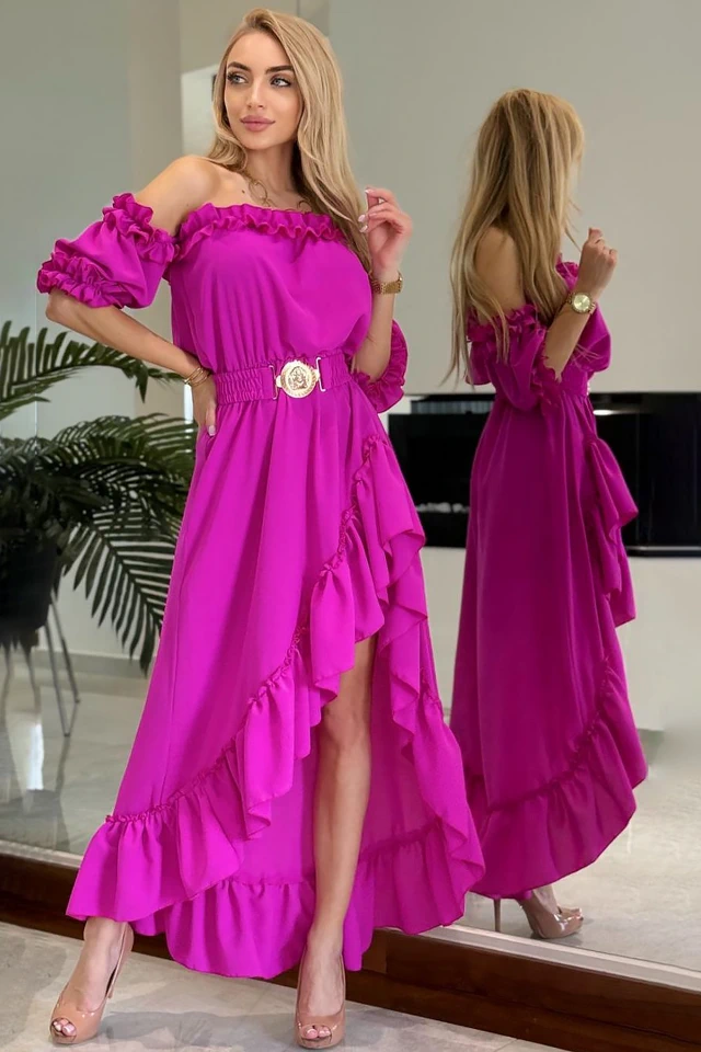 sukienka s moriss hiszpanka asymetryczna fuksja.webp