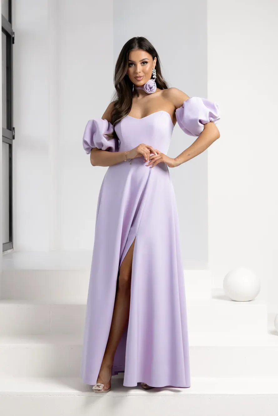 sukienka maxi gorsetowa z bufkami lacoria esmeralda liliowa.webp